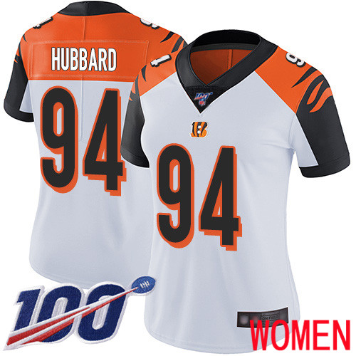 Cincinnati Bengals Limited White Women Sam Hubbard Road Jersey NFL Footballl #94 100th Season Vapor Untouchable->women nfl jersey->Women Jersey